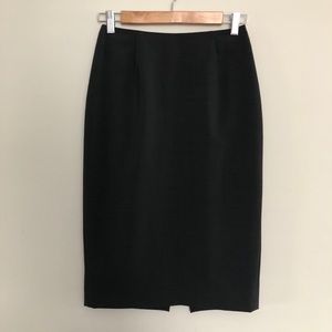 Theory Bergdorf Goodman Gray Wool Pencil Skirt